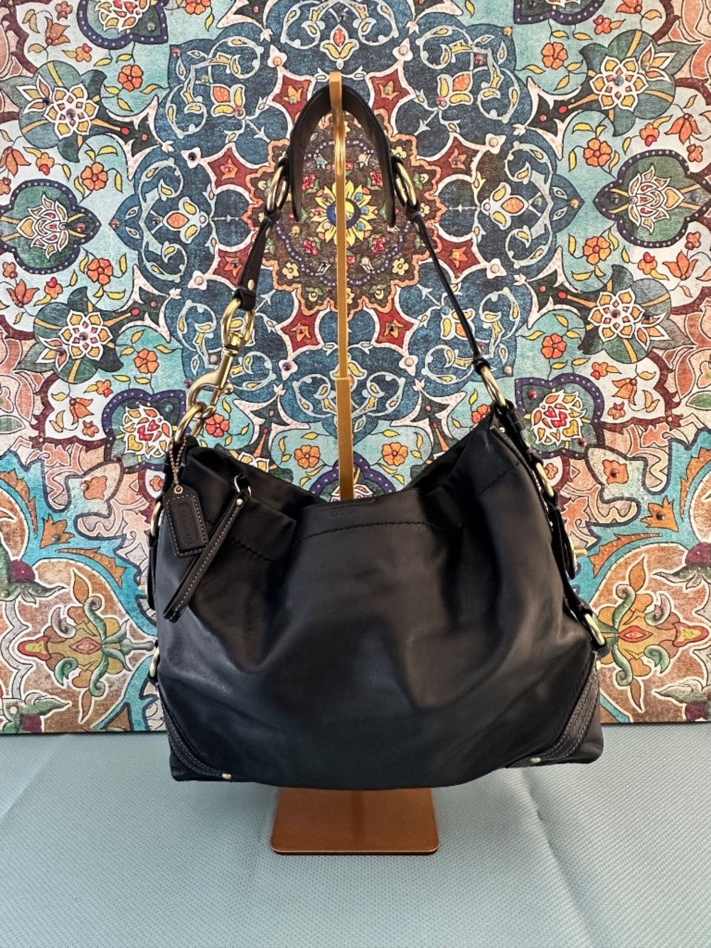 Coach Slim Carly Hobo Bag Black Leather - Picture 3 of 5
